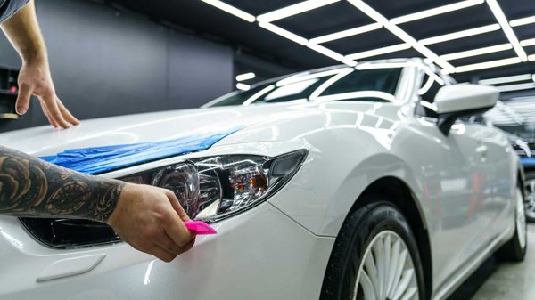 Pose de stickers auto : Cela peut se faire avec de l'eau savonneuse